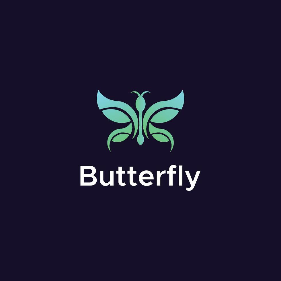 beautiful modern butterfly logo design vector