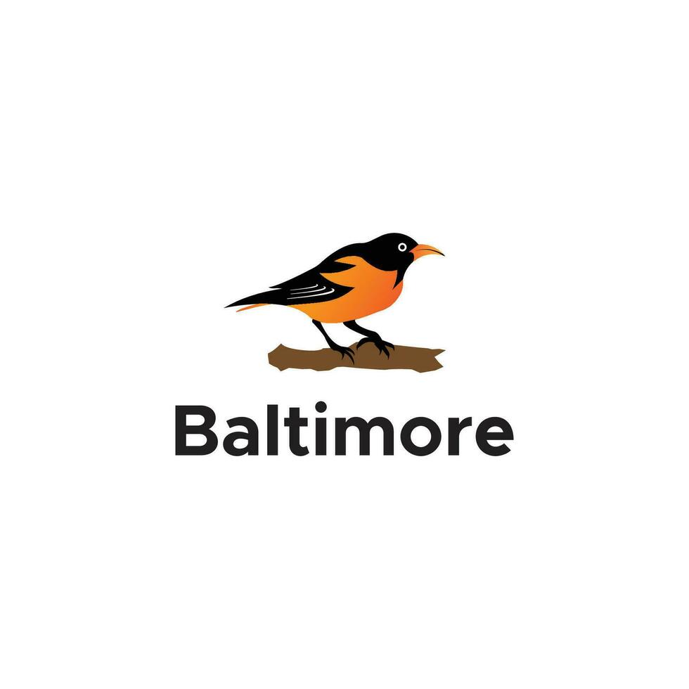 baltimore logo pájaro diseño modelo en un vector archivo