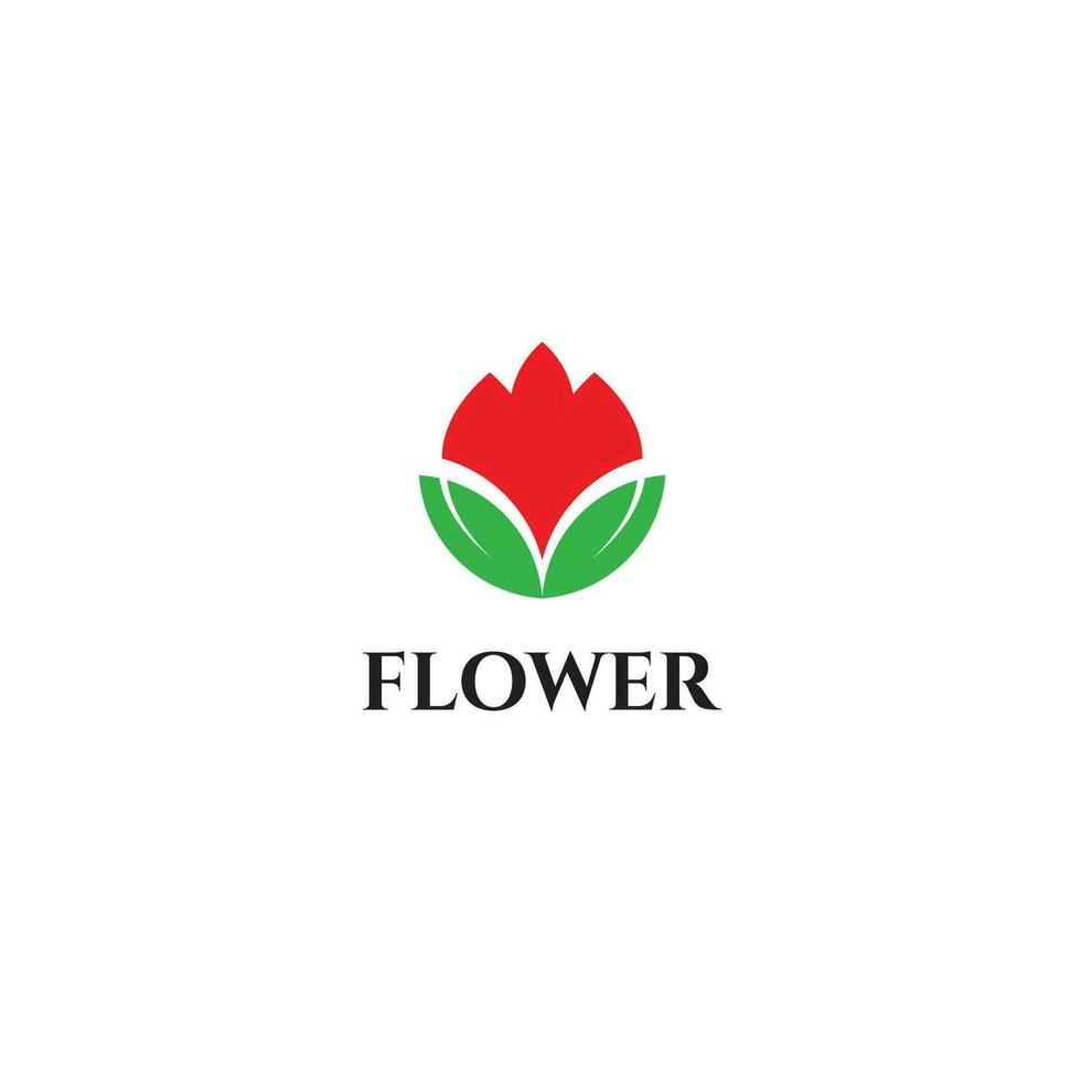 Flower logo design template vector format