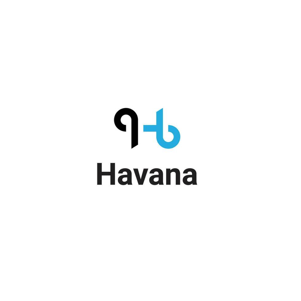 Modern Initial Letter H Logo Business Logo Flat Vector