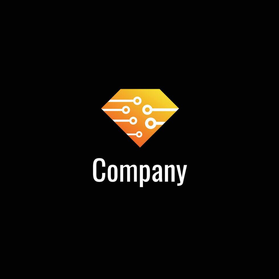Diamond Technology Logo design template vector