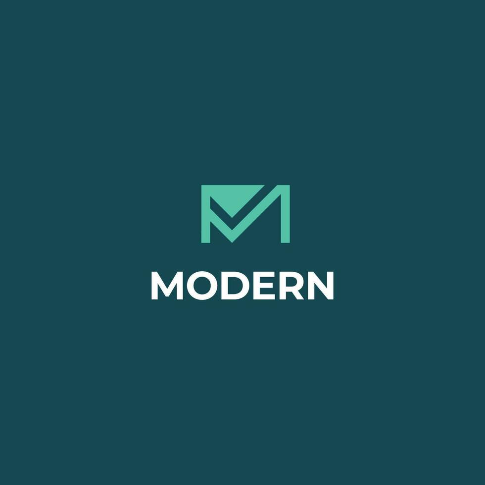 M Letter Modern  logo design template vector, and fully editable vector