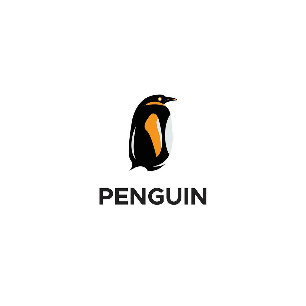 penguin logo design vector format