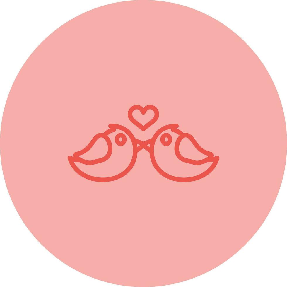 pájaros del amor vector icono