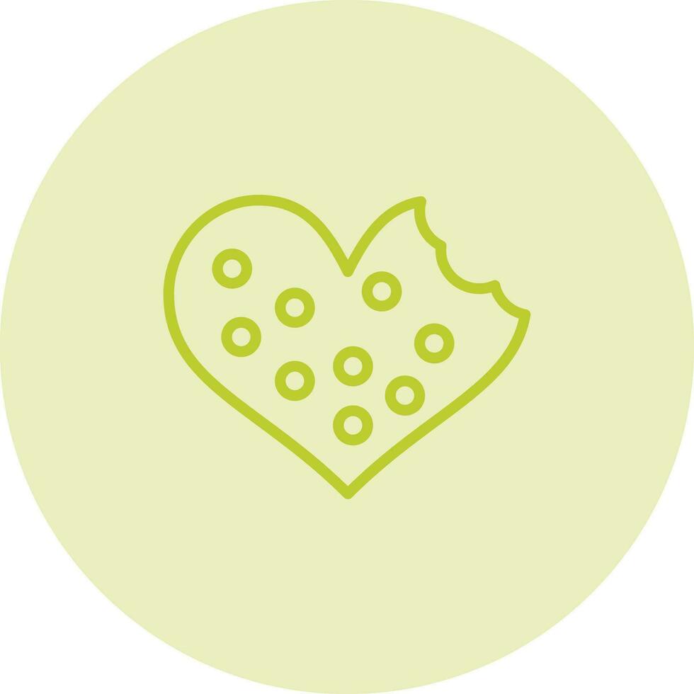 Heart shaped cookies Vector Icon