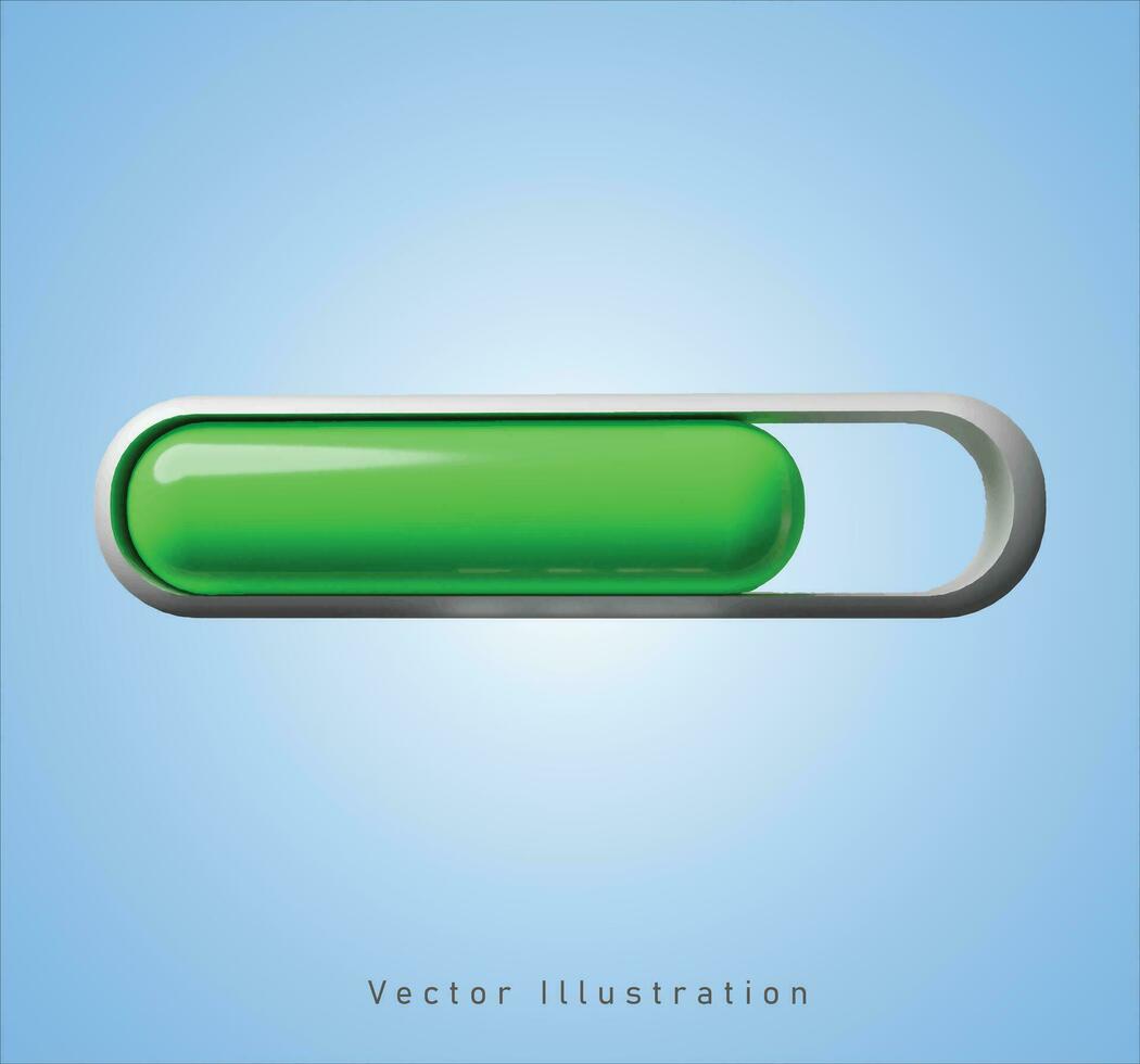loading bar in 3d vector illustration