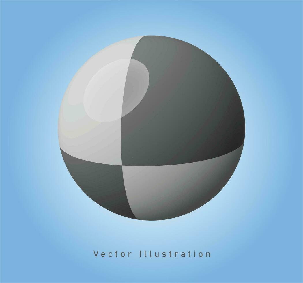 alpha layer sphere shape in 3d vector illustration