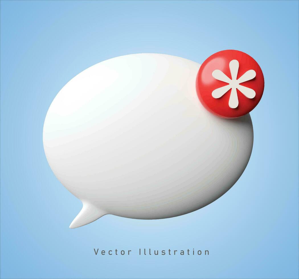 new blank chat  bubbles in 3d vector illustration