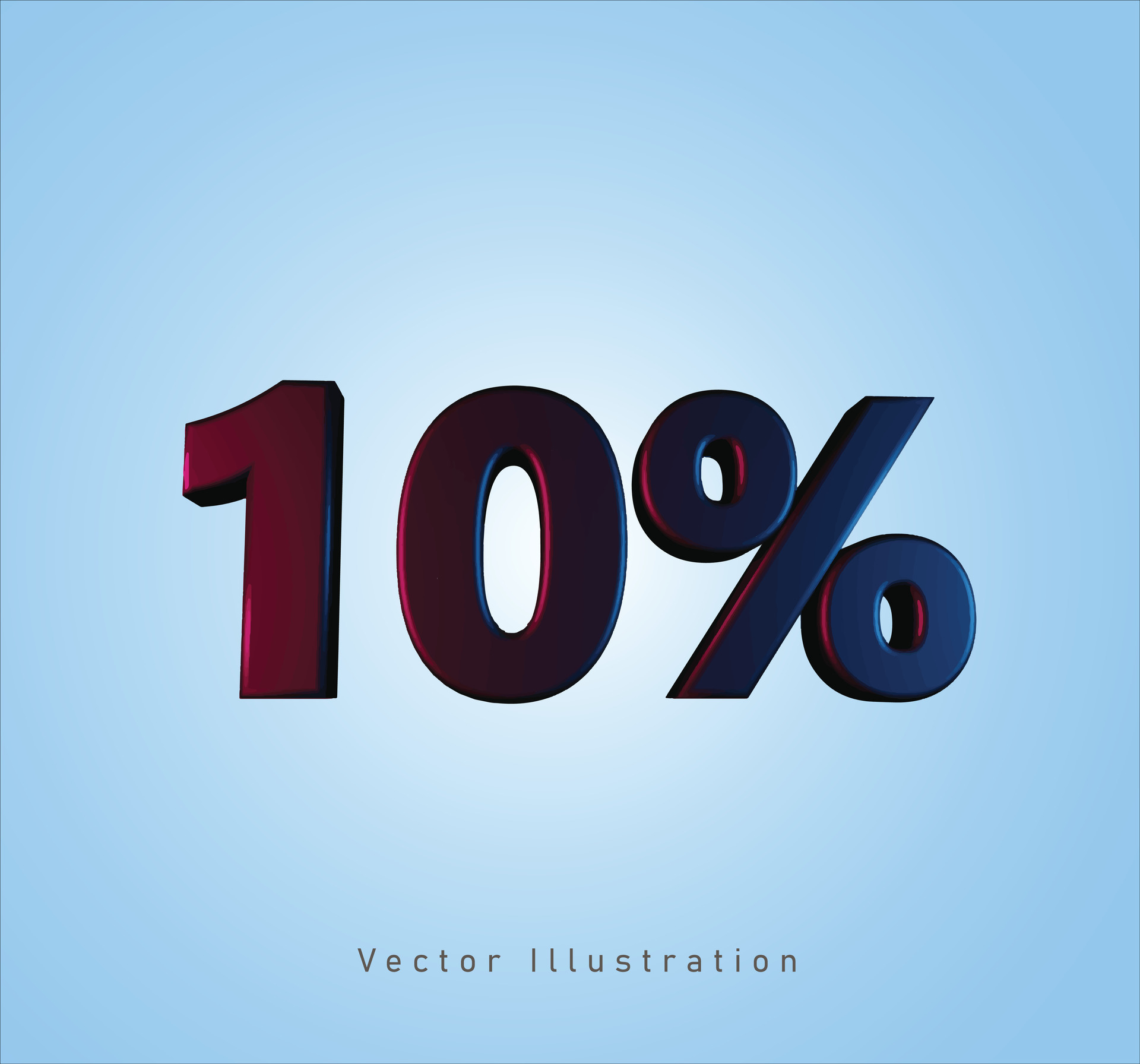 What Is 10 Percent Of 1500 black ten percentage sign in 3d vector illustration 28110329 Vector Art