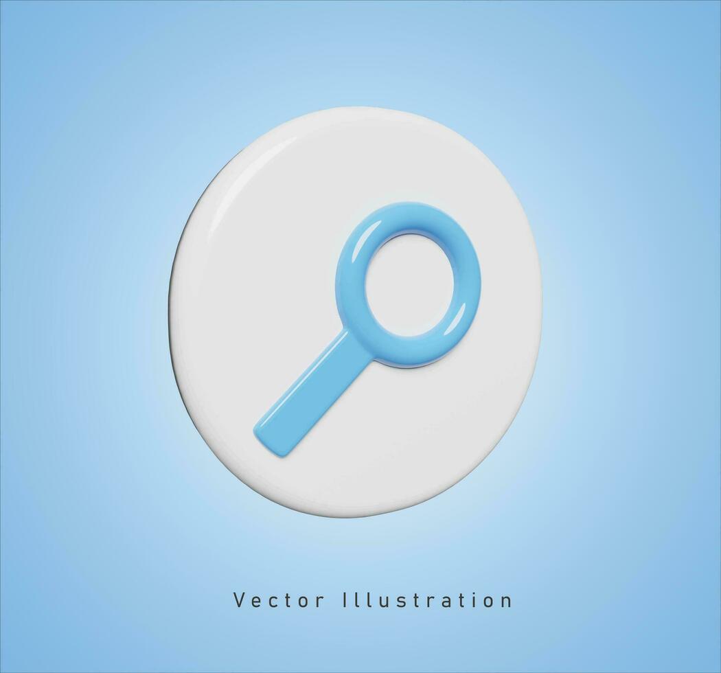 search sign in  3d vector illustration
