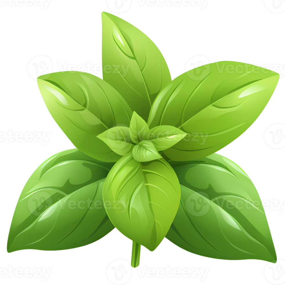 basil vegetable ai generative png