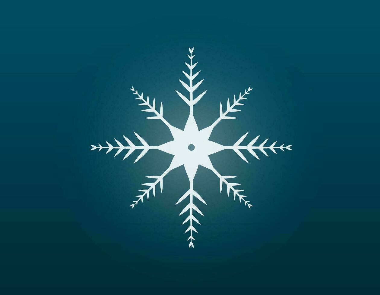 Vector isolated cartoon winter shining filigree snowflake.