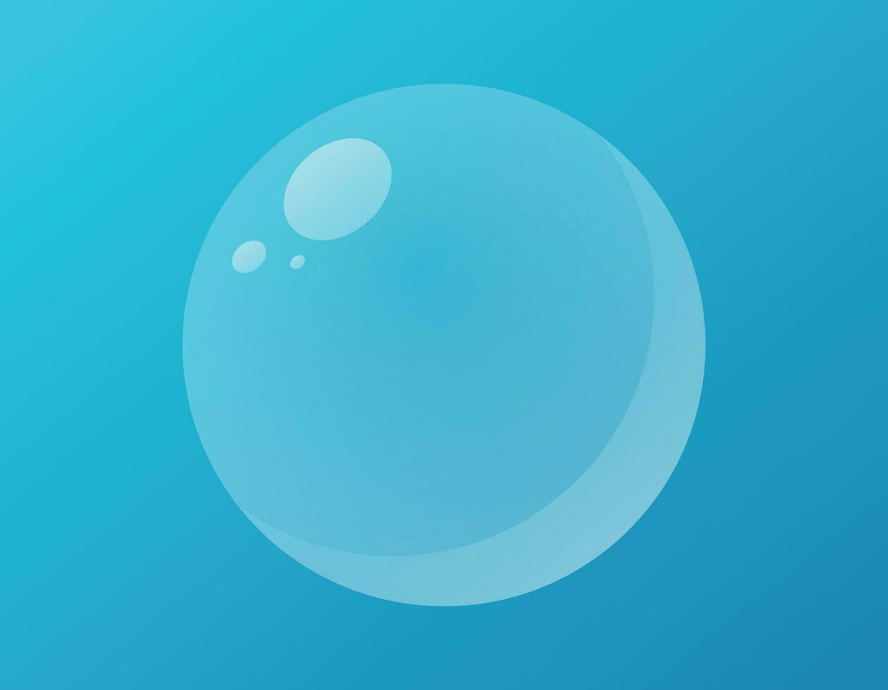 Cartoon isolated vector water air bubble.