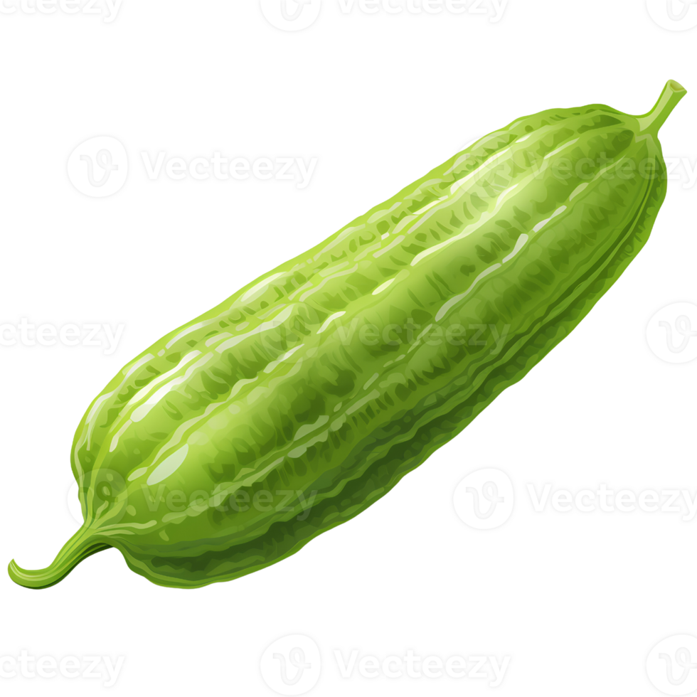 bitter melon vegetable ai generative png