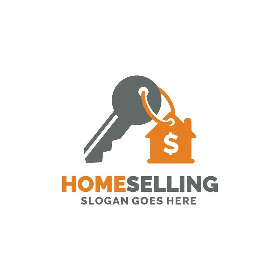 hogar de venta logo diseño vector ilustración