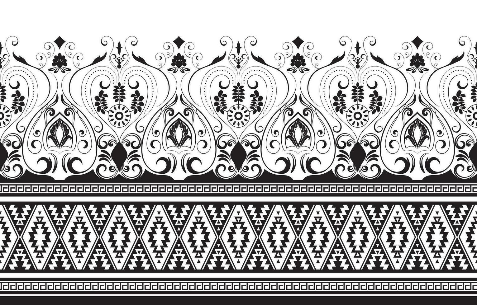 seamless ethnic pattern design.ethnic oriental ikat pattern traditional Design.ethnic oriental pattern traditional Design for background,carpet,clothing,wrapping,fabric,embroidery vector