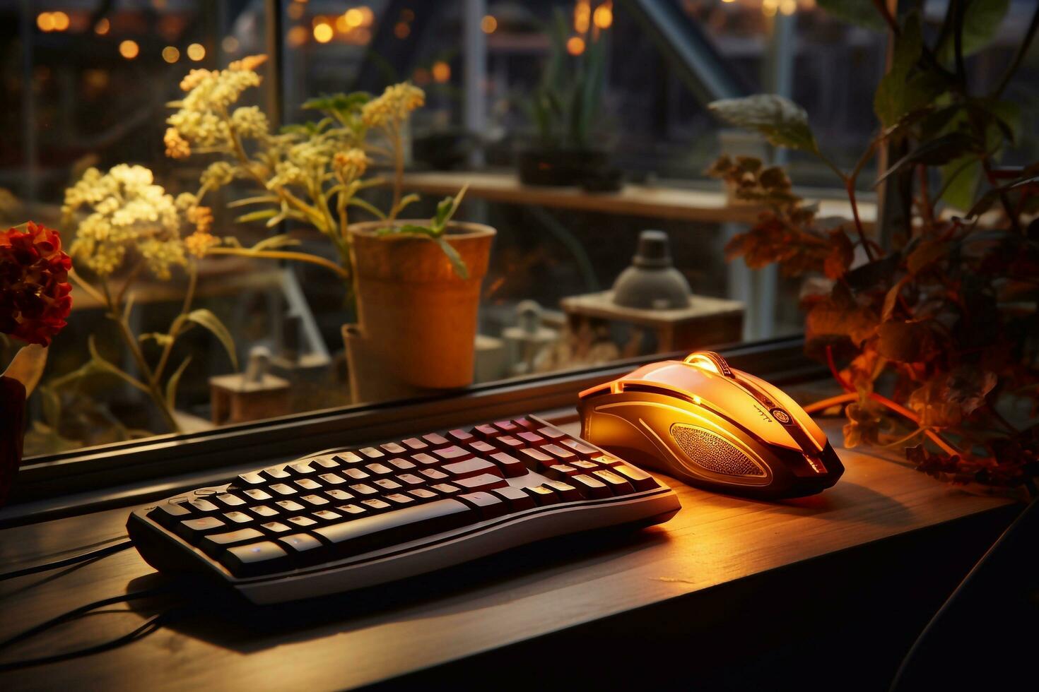 Tech Companion Image of Isolated Computer Mouse Generative AI photo