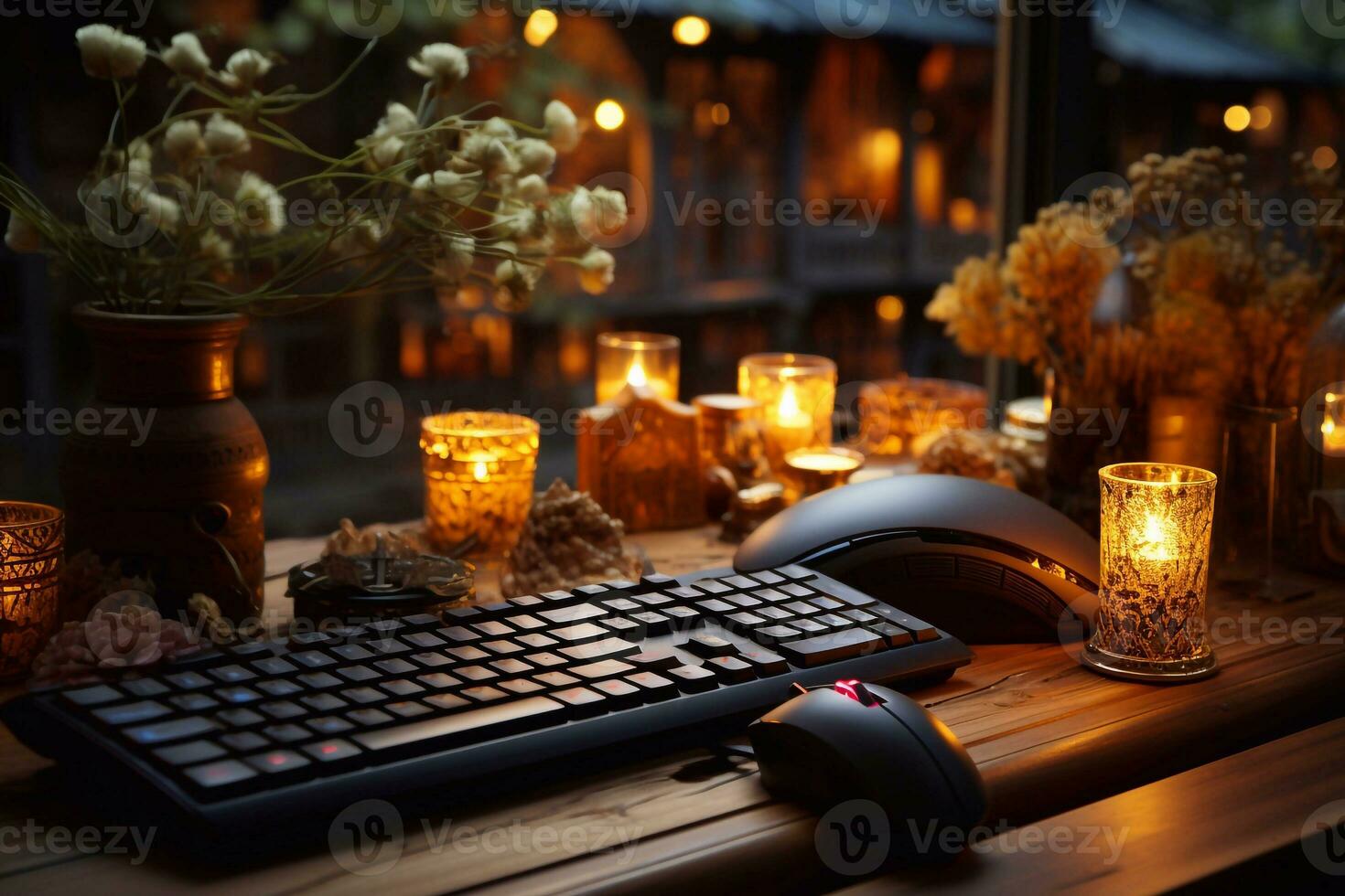 Digital Navigator View of Computer Mouse Generative AI photo