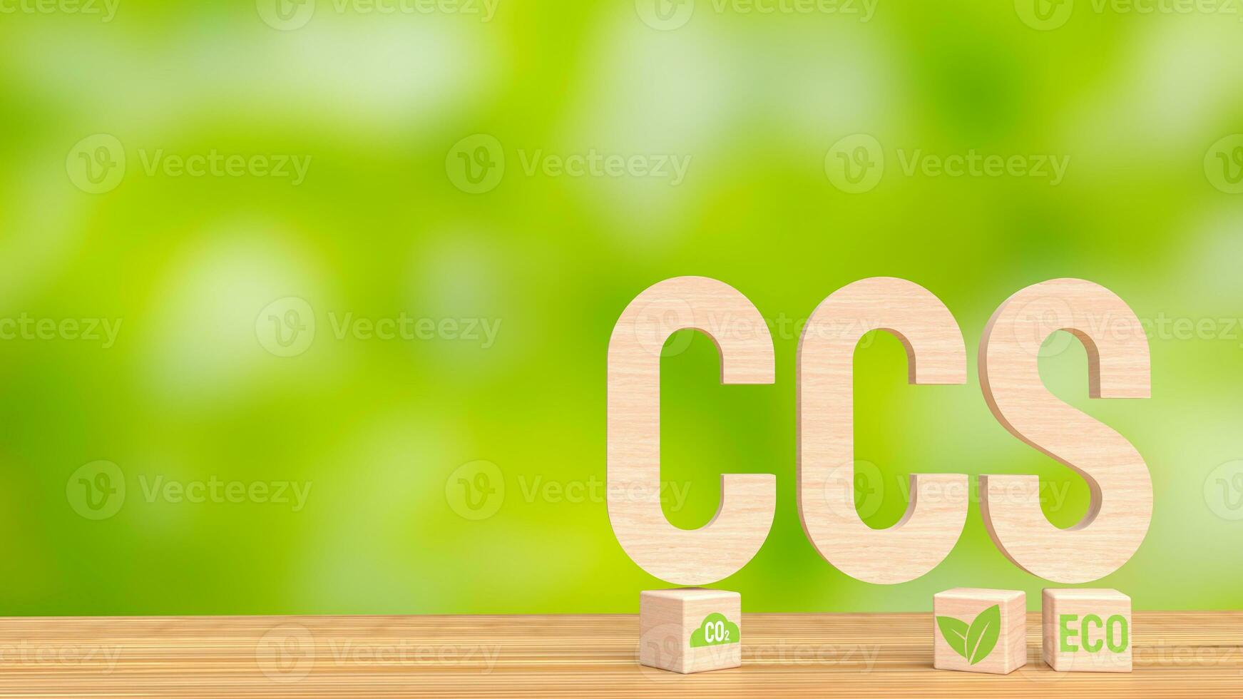 The ccs mean Carbon Capture and Storage for technology or eco concept 3d rendering photo