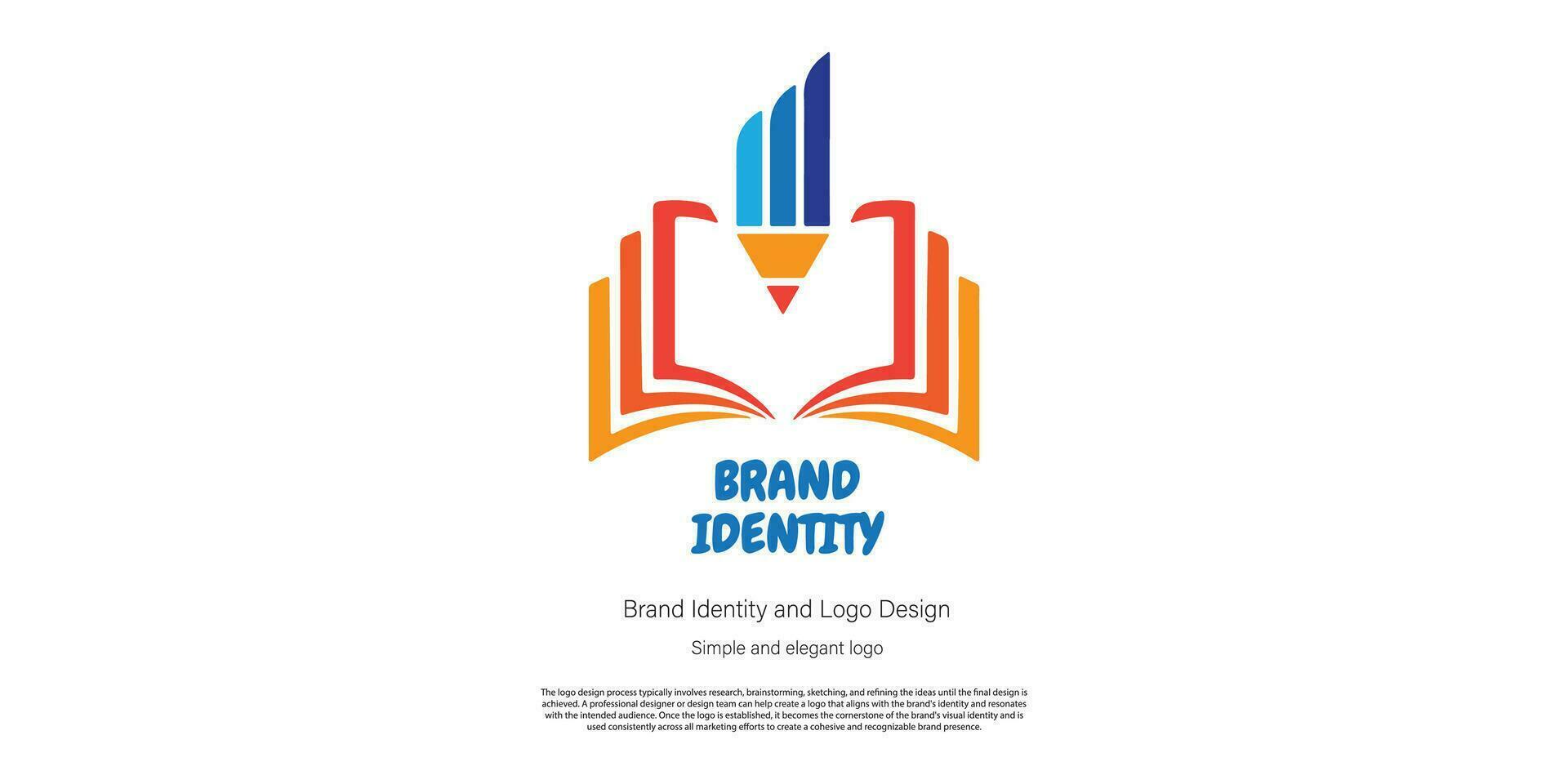 education and study logo design for graphic designer or web developer vector