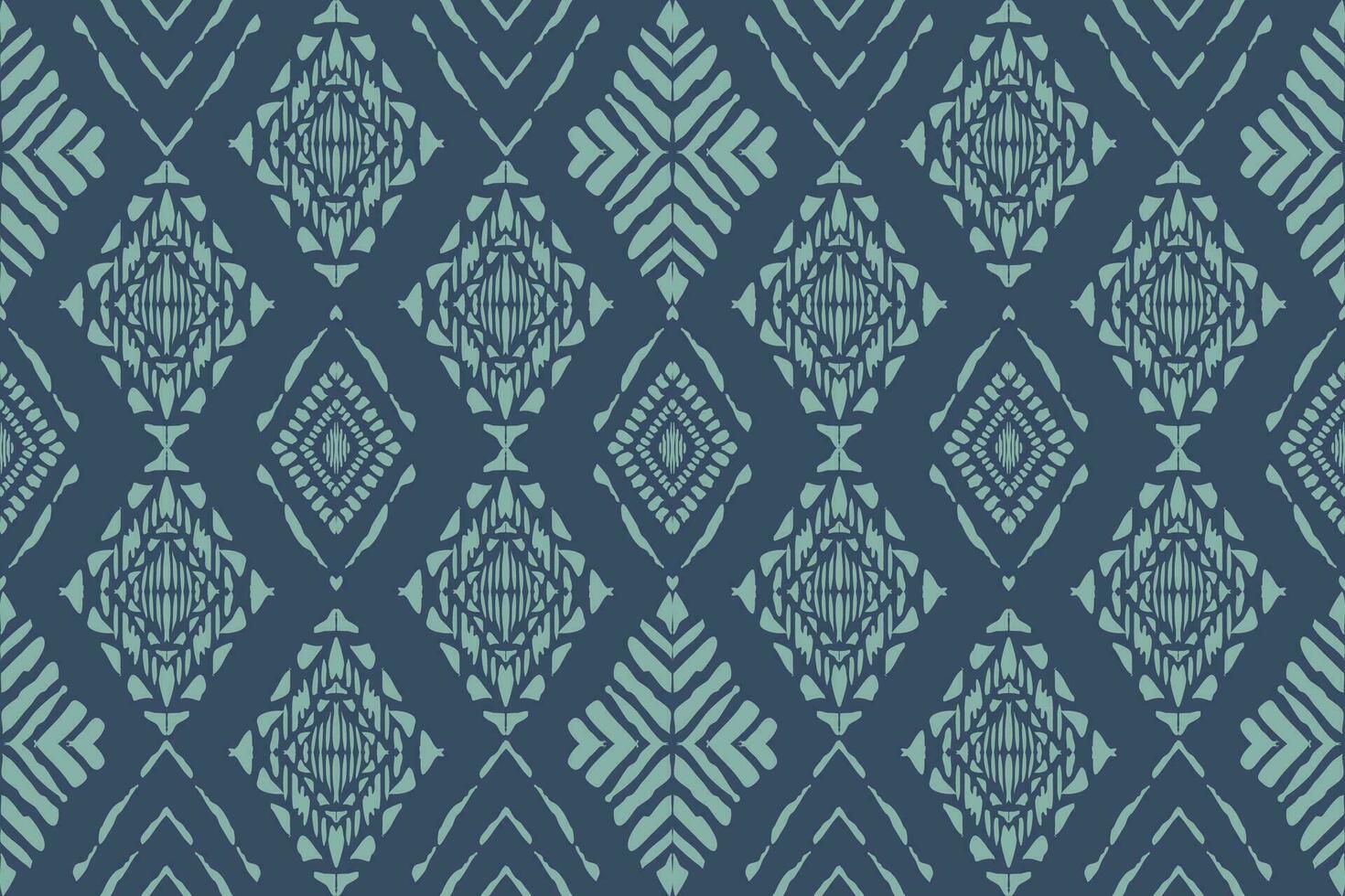 Ikat paisley embroidery on the fabric in Indonesia,India and asian countries.geometric ethnic oriental seamless pattern.Aztec style. illustration.design for texture,fabric,clothing,wrapping,carpet. vector