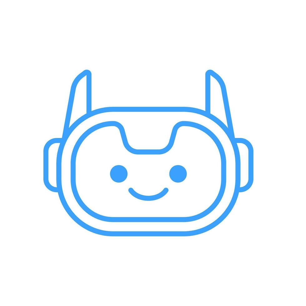 Robot Head Vector Illustration