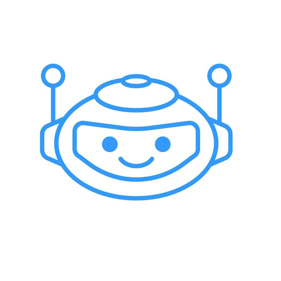 Robot Head Vector Illustration