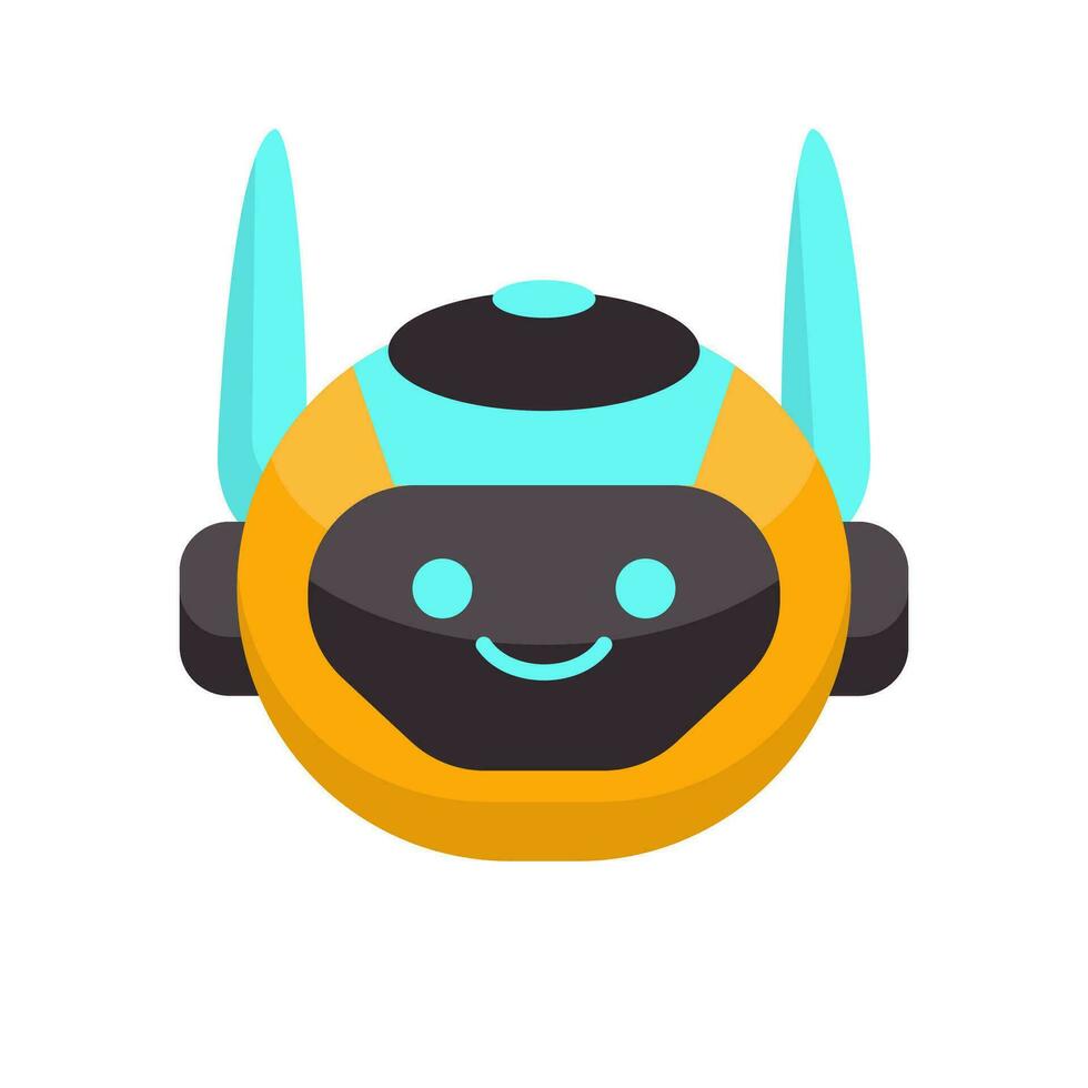 Robot Head Vector Illustration