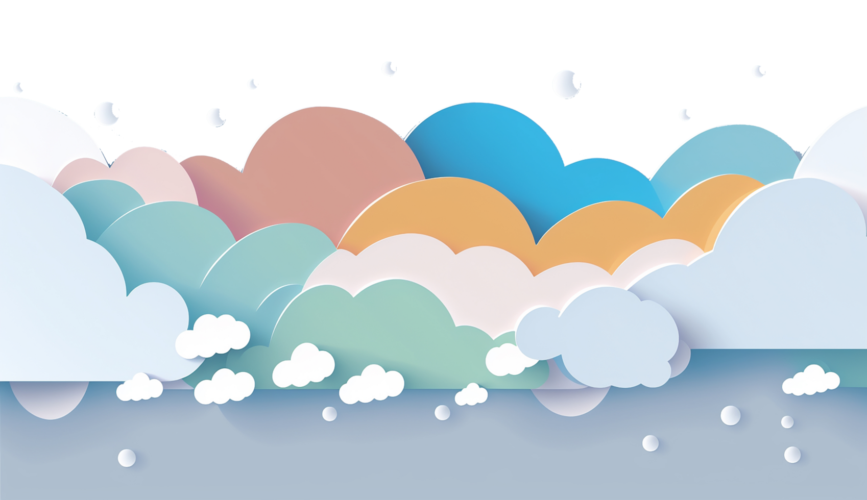 paper cut realistic cloudy background png for free. Ai Generative