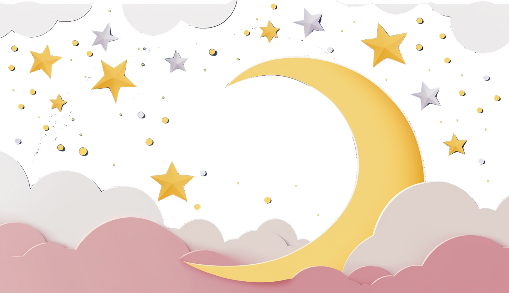 paper cut realistic cloudy background png for free. Ai Generative