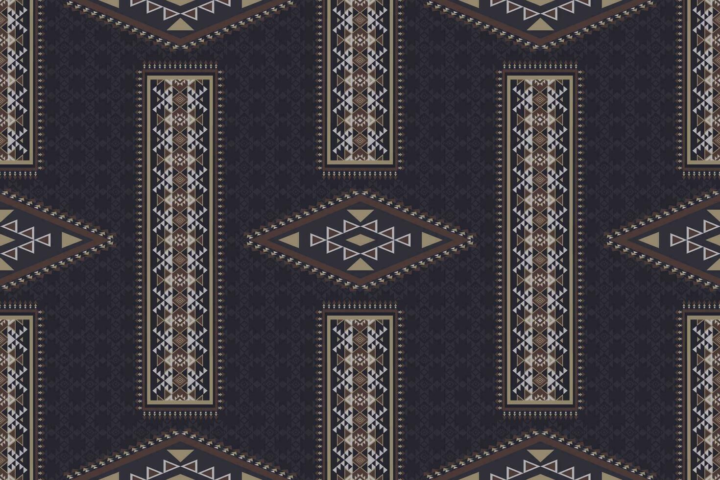 Aztec tribal geometric vintage pattern. Aztec kilim geometric shape seamless pattern. Ethnic tribal geometric pattern use for fabric, textile, wallpaper, cushion, carpet, rug, upholstery, etc. vector