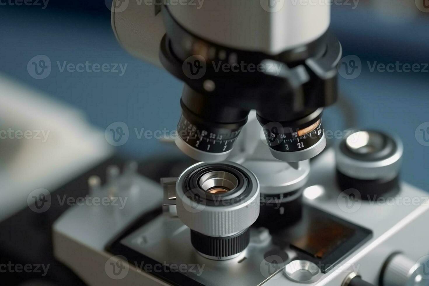 Laboratory Microscope. Scientific and healthcare research background. Generative AI photo