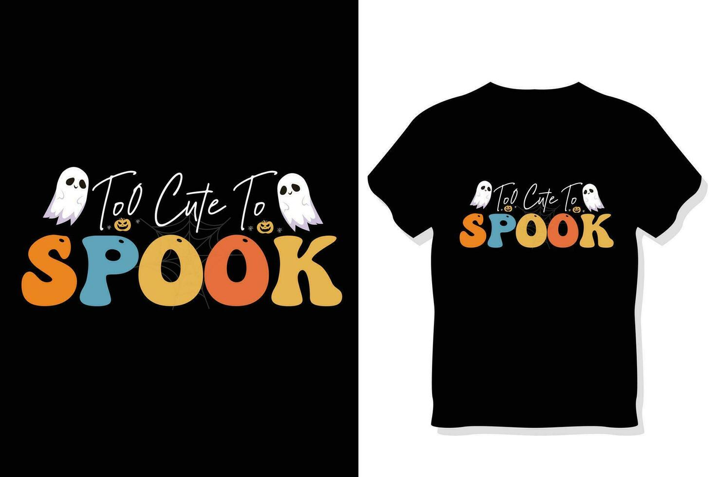 Retro Halloween  T shirt Design vector