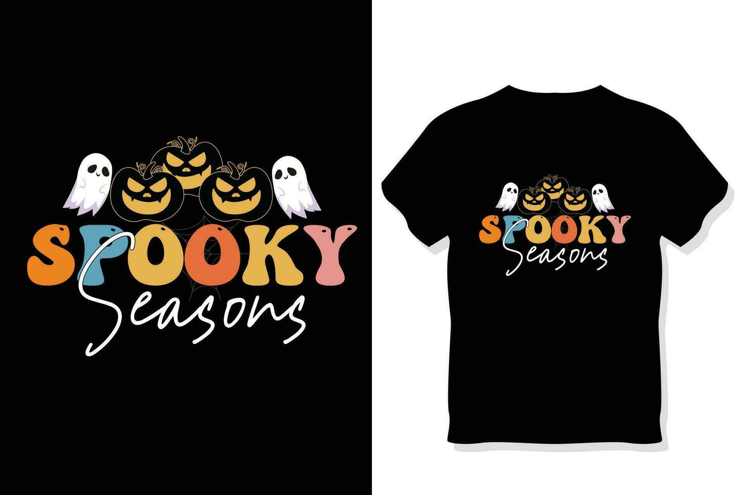 spooky season,Retro Halloween t shirt Design vector