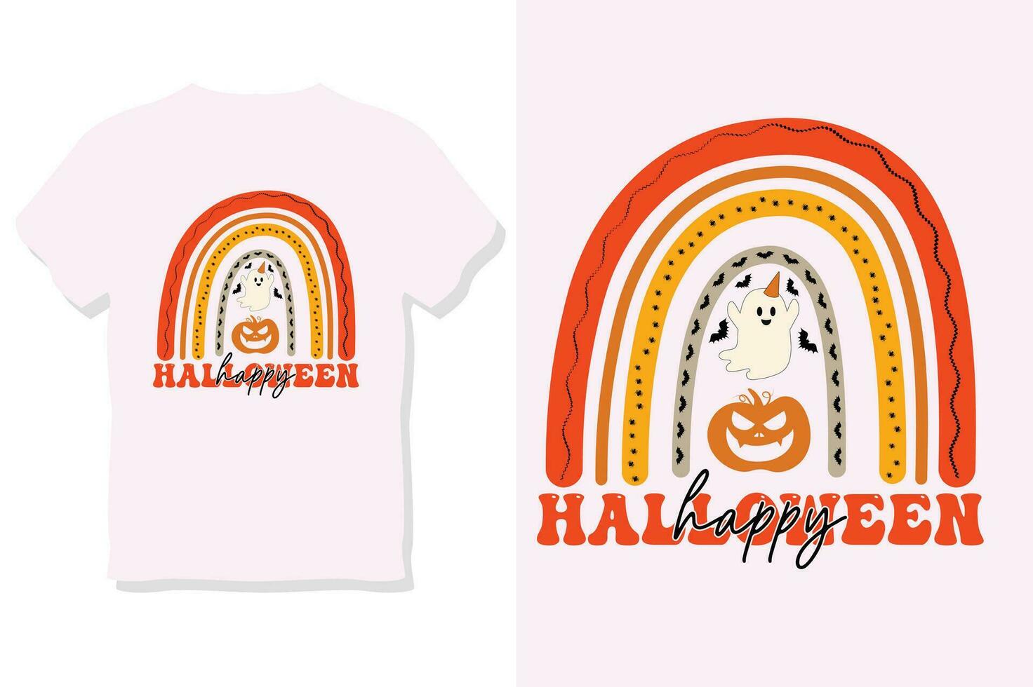 hippie halloween, Retro Halloween T shirt Design vector