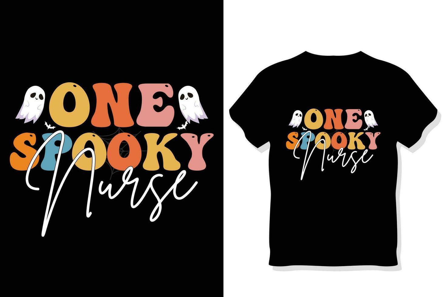 one spooky nurse,Retro Halloween T shirt  Design vector