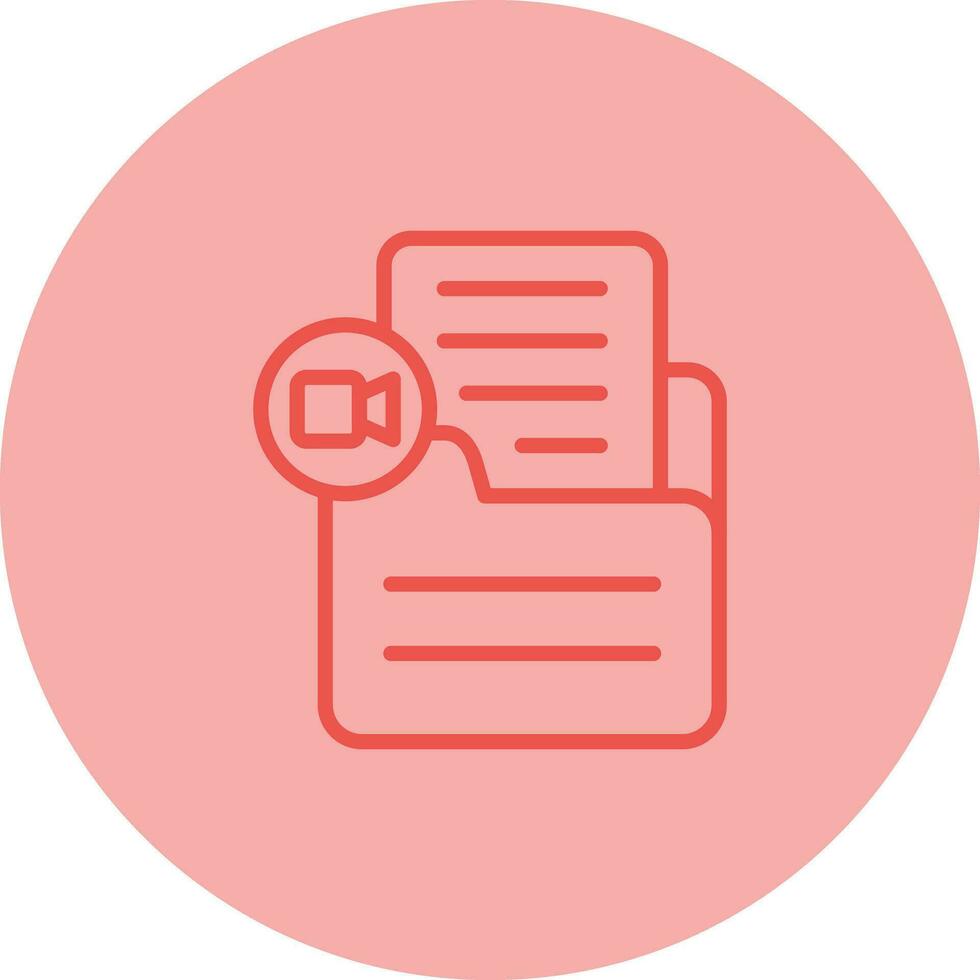 Document Insert Video Vector Icon