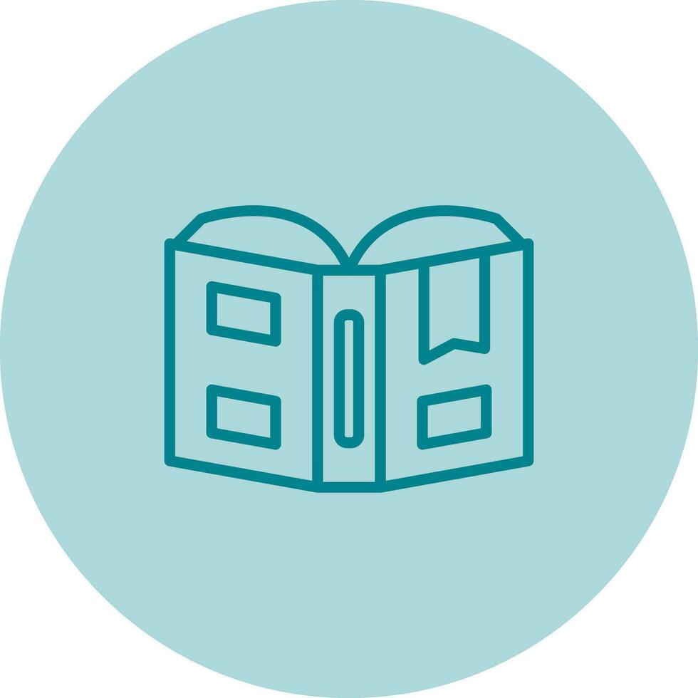 Open book with bookmark Vector Icon