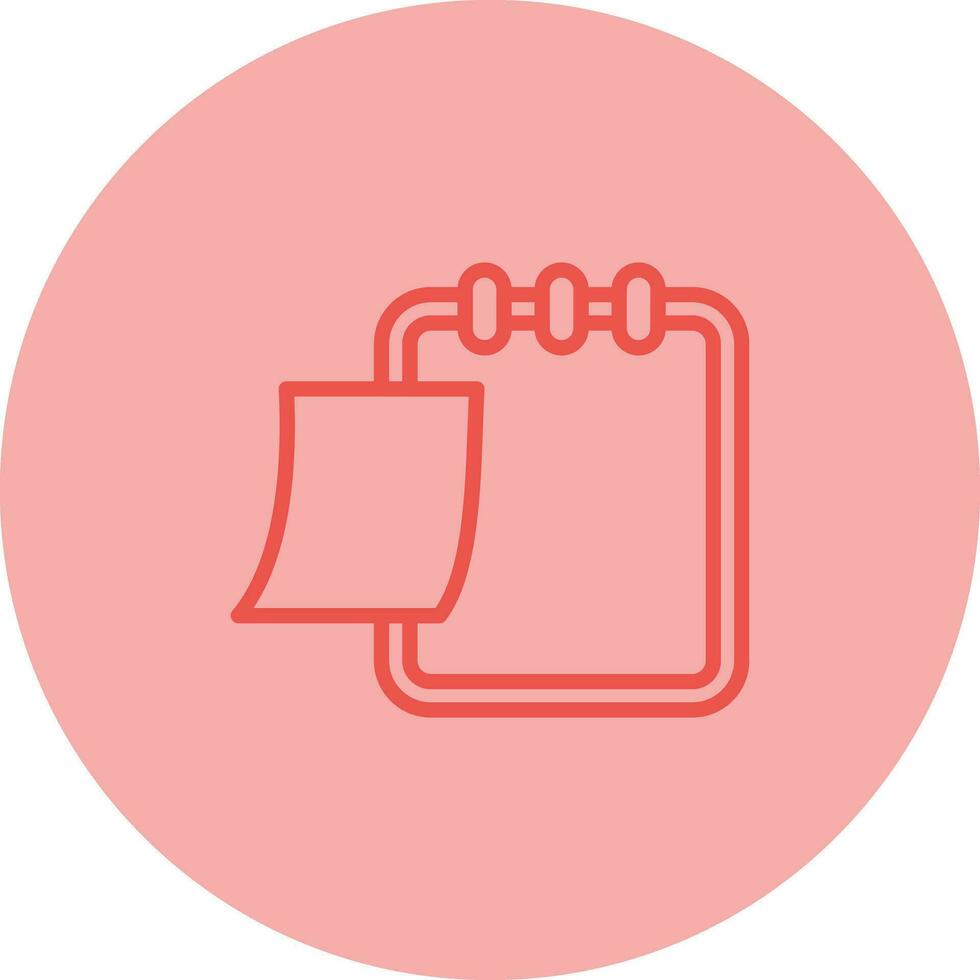 Writing pad with sticky no Vector Icon