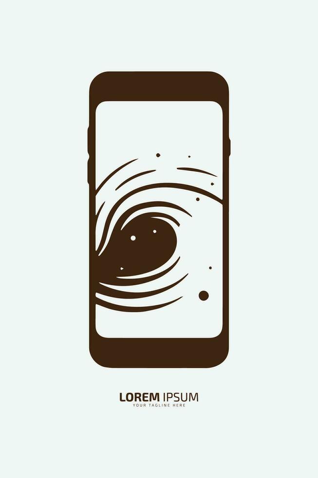 smart phone logo icon phone vector silhouette with paint icon in phone