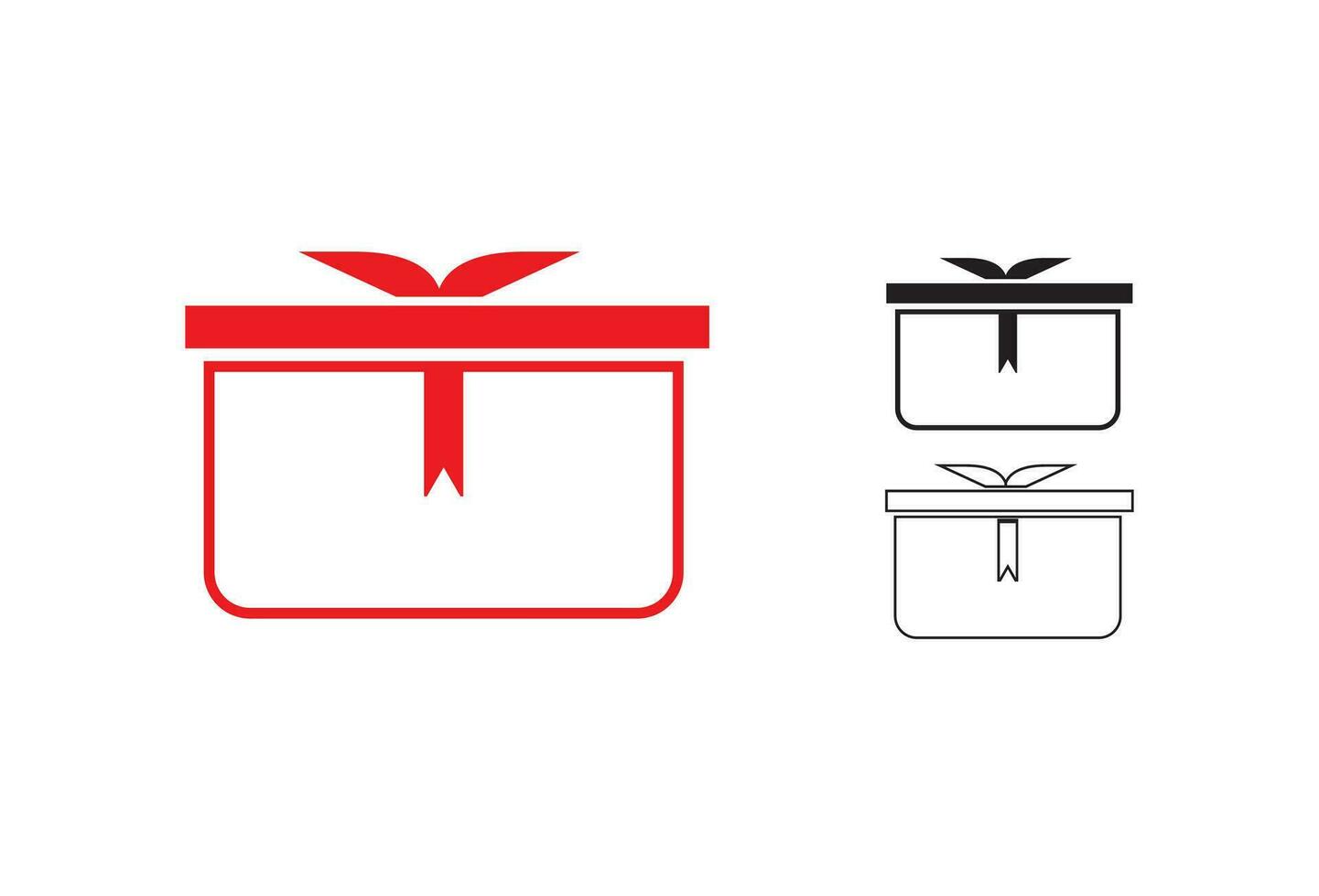 The vector logo symbol template design for a gift shop embodies a versatile and creative concept, featuring an emblem that can be used as a symbol or icon.