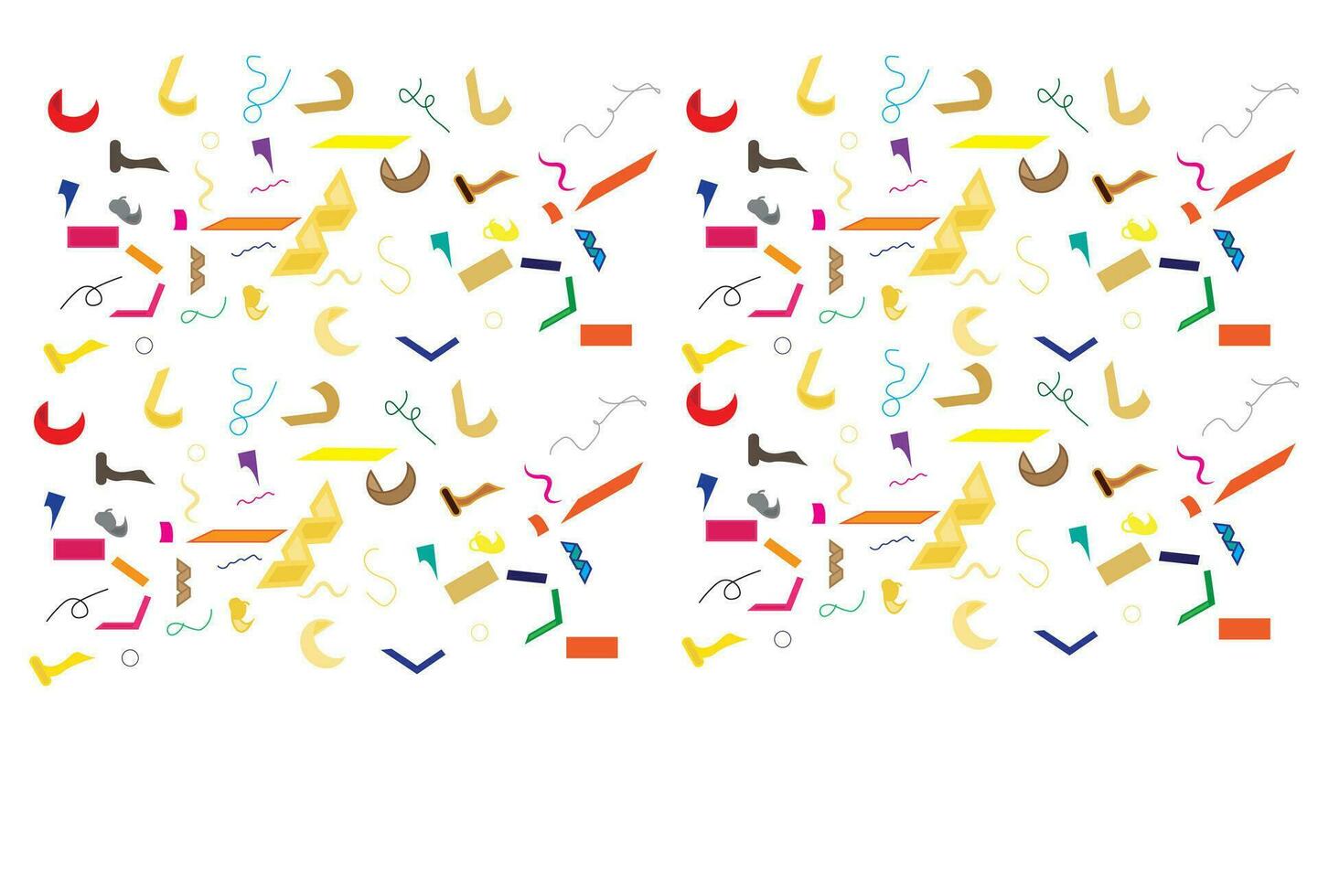 The illustration showcases a colorful and exuberant design of confetti, perfectly depicting the essence of celebrations, all isolated on a clean white background, creating a captivating visual experie vector