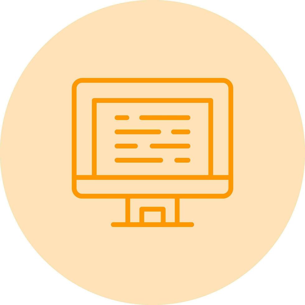 icono de vector de computadora de escritorio