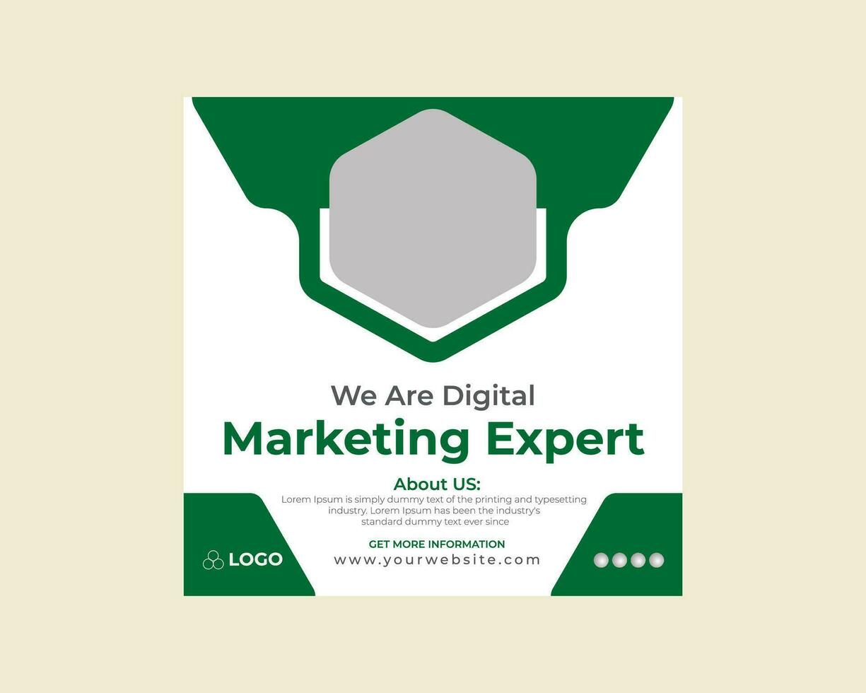 Digital business marketing banner for social media post design vector