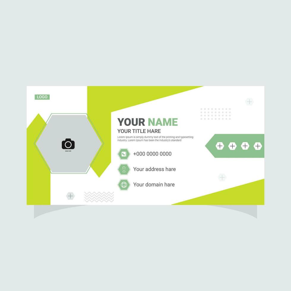 Professional Email Signature Template Modern and Minimal vector