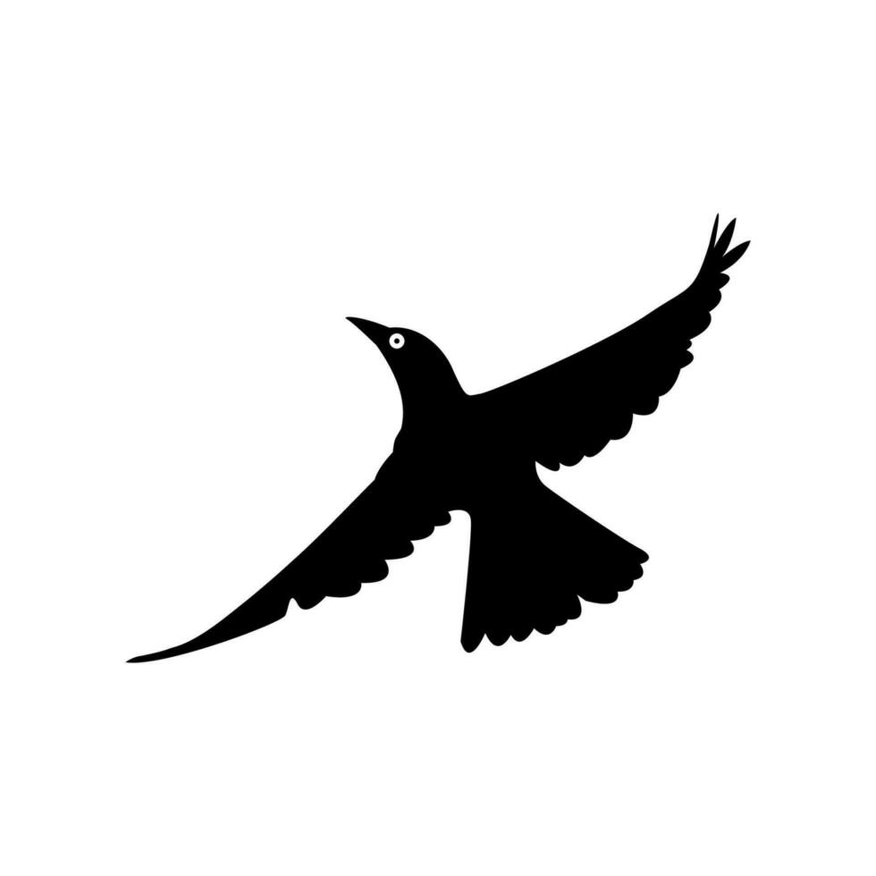 flying eagle silhouette vector