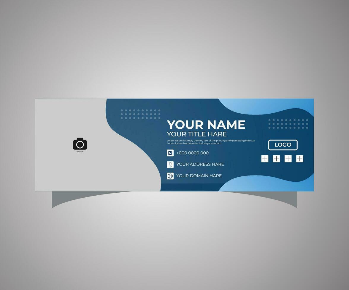 Professional Email Signature Template Modern and Minimal vector