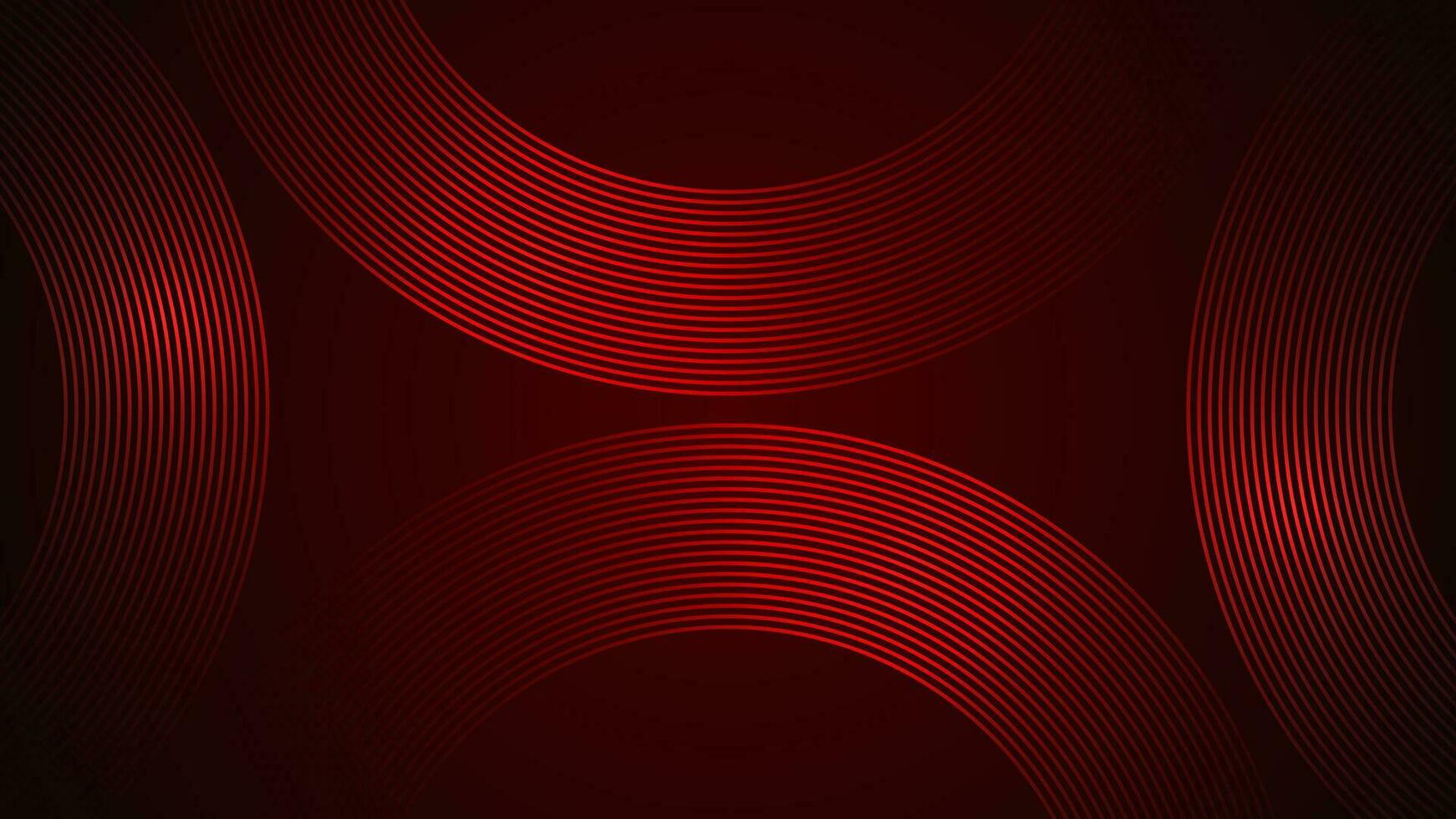 Dark red simple abstract background with lines in a curved style geometric style as the main element. vector