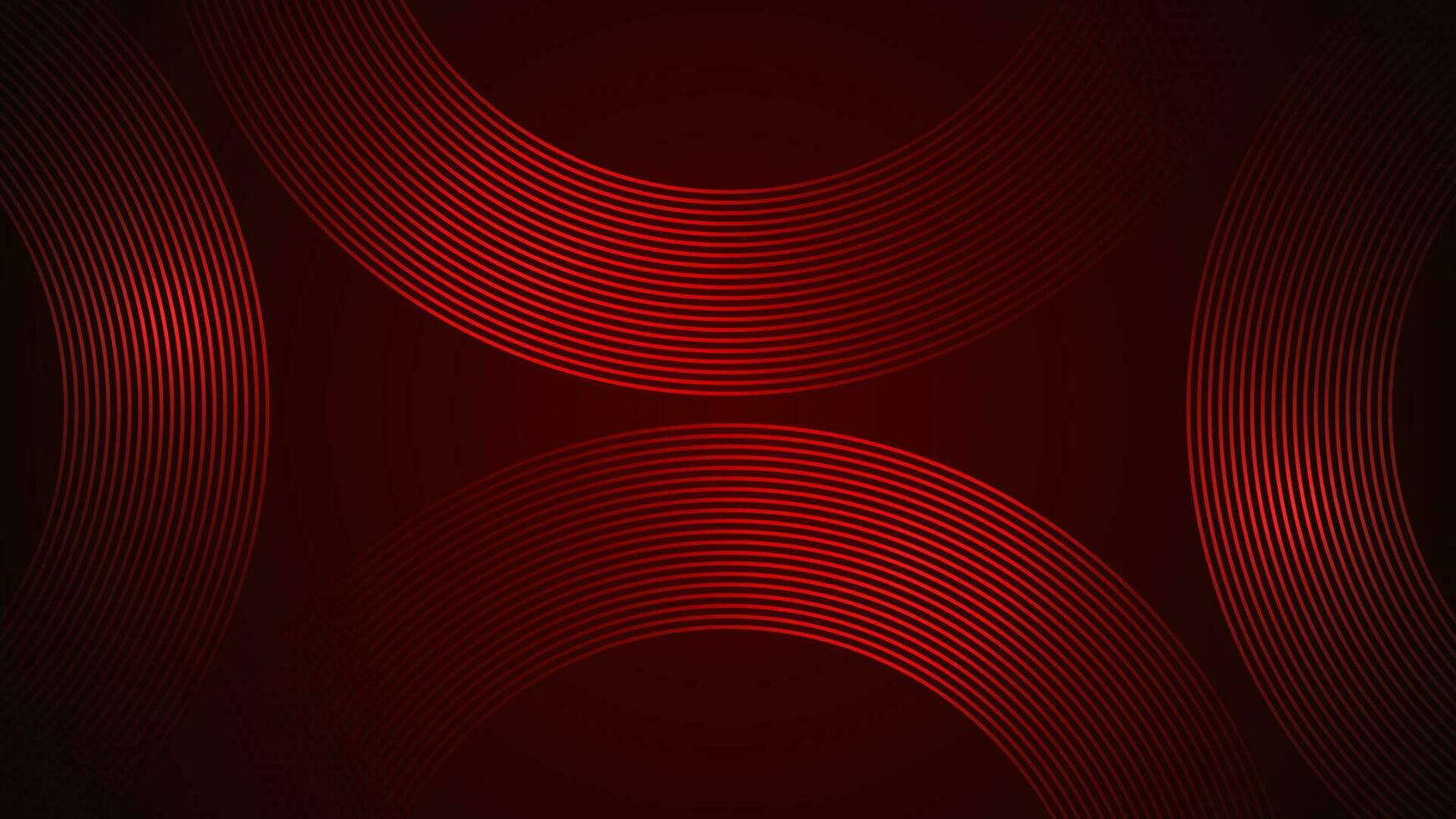 Dark red simple abstract background with lines in a curved style geometric style as the main element. vector