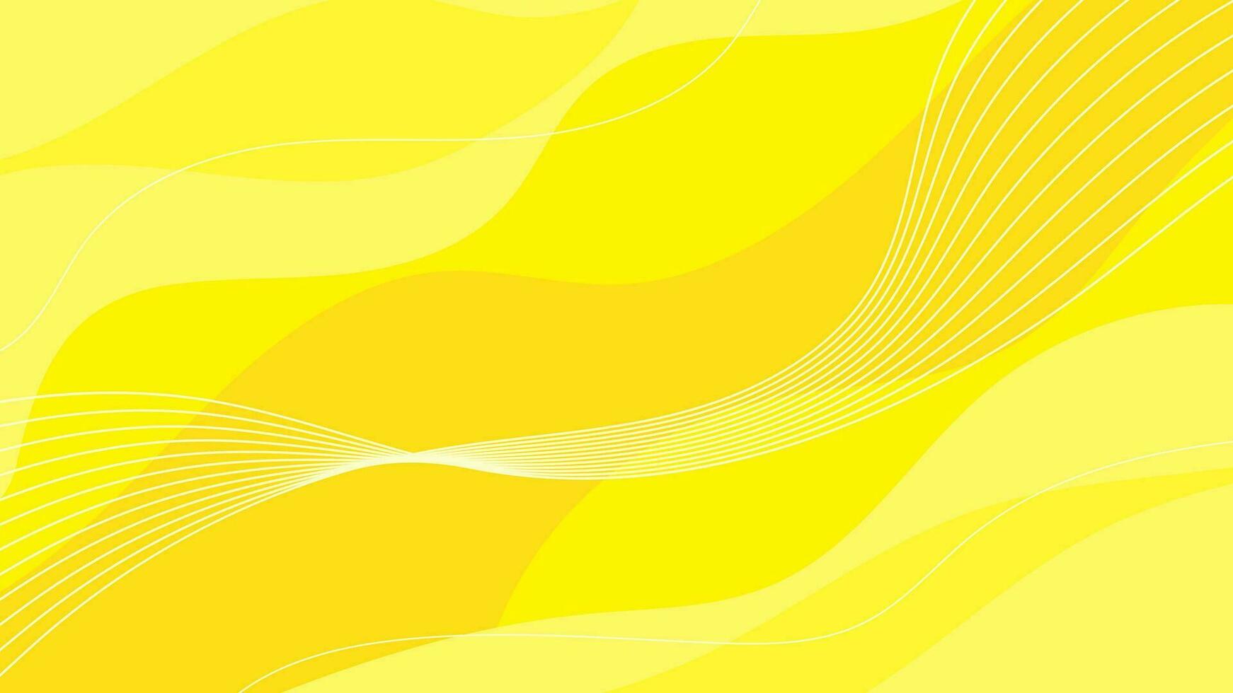 A simple yellow abstract background with fluid and line elements suitable for practical applications. vector